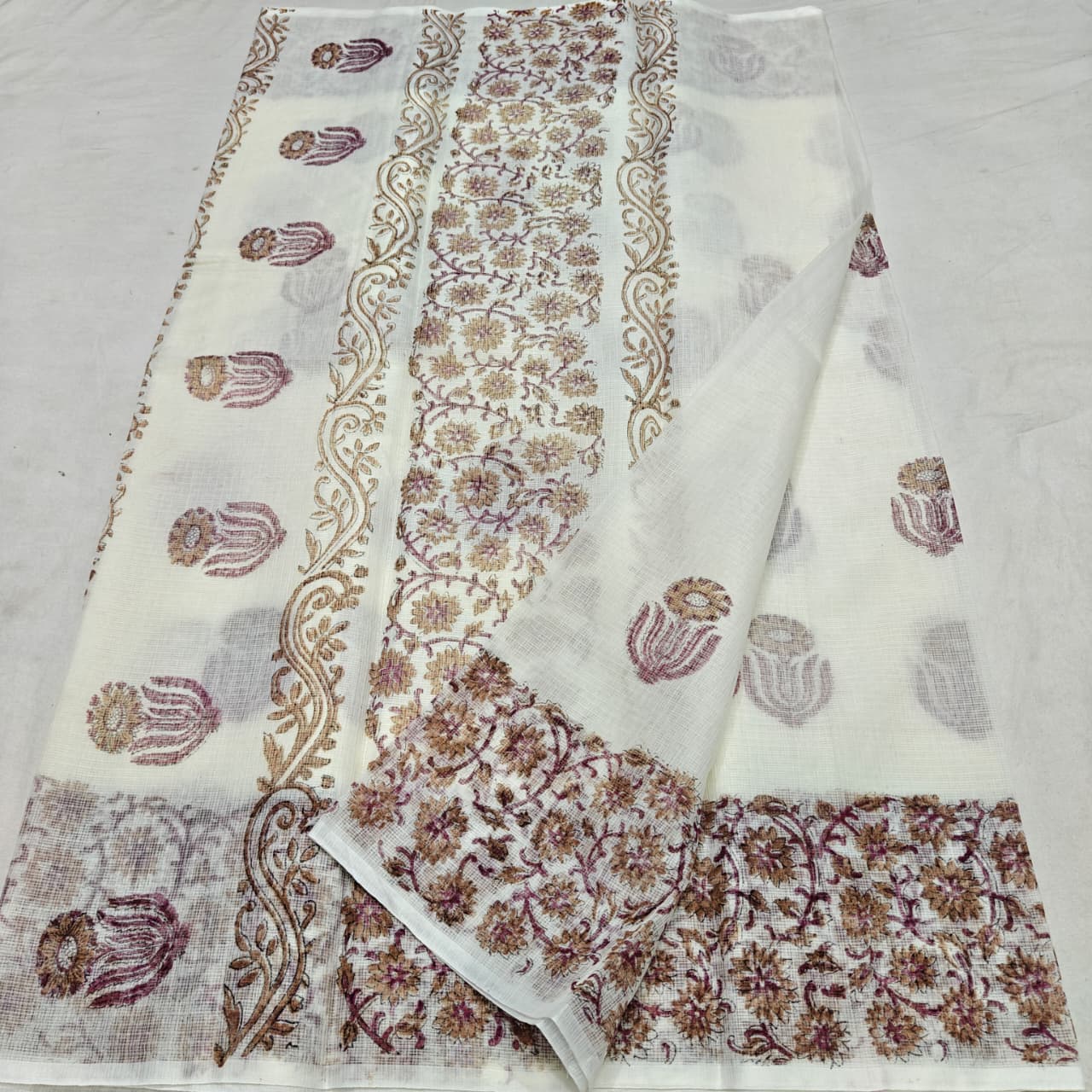 Kota Hand Block Printed Saree