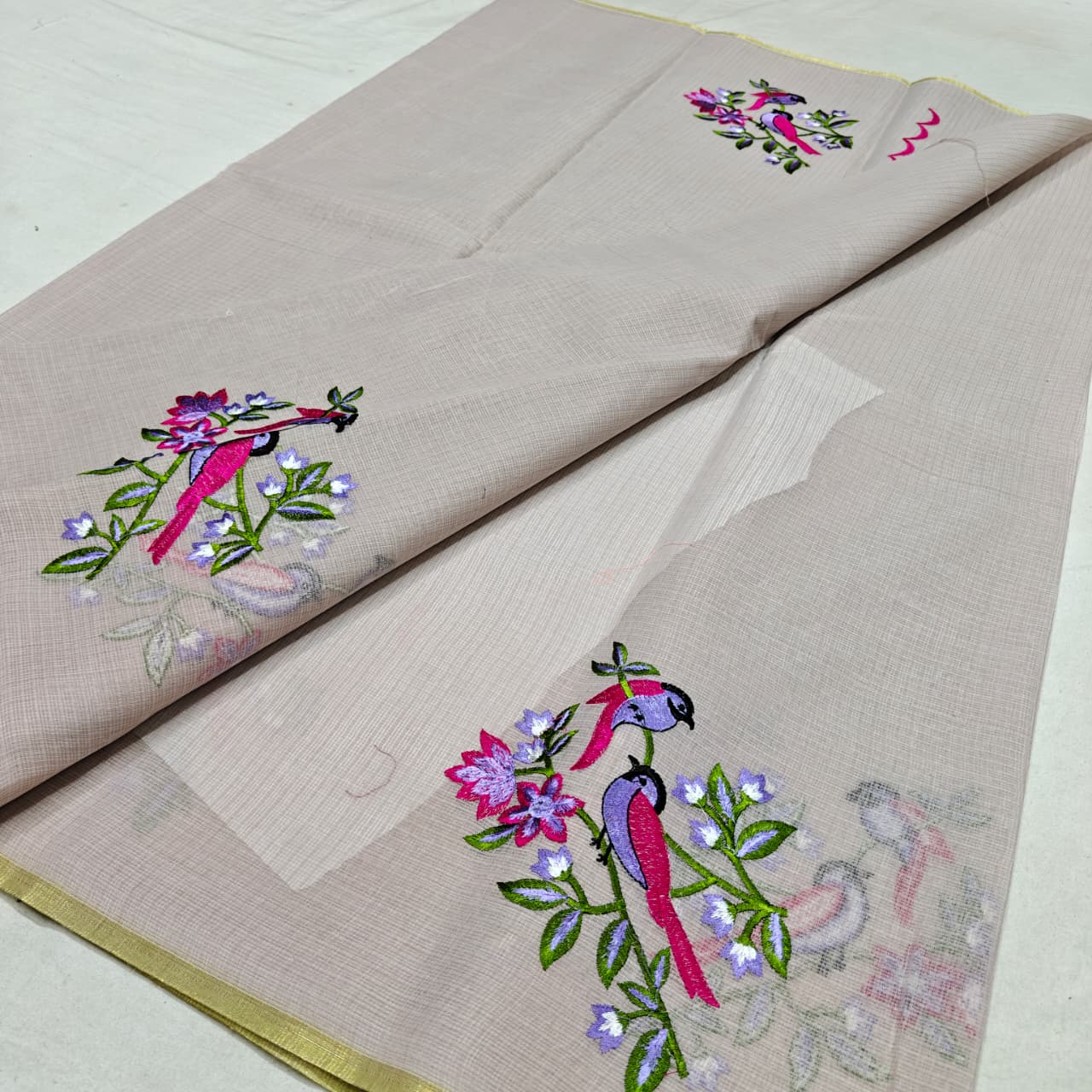 Kota Doria Fine Embroidered Saree ,Classic and Modern