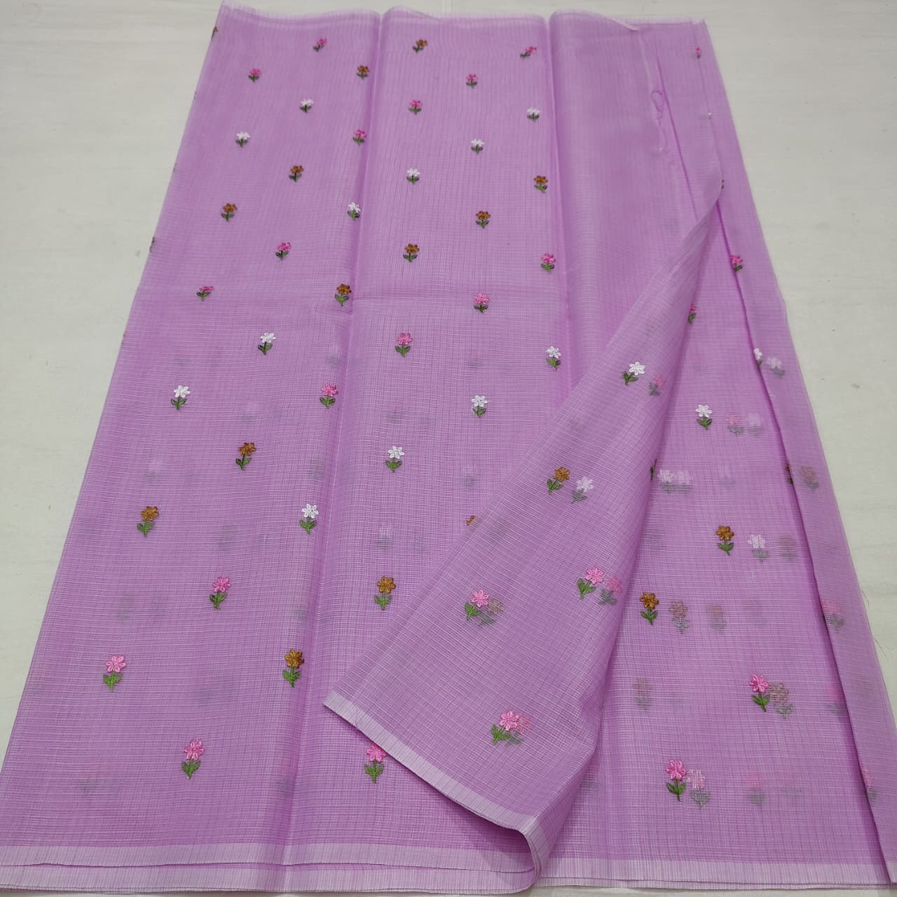 Small Buti Embroidery Saree - Soft and Simple