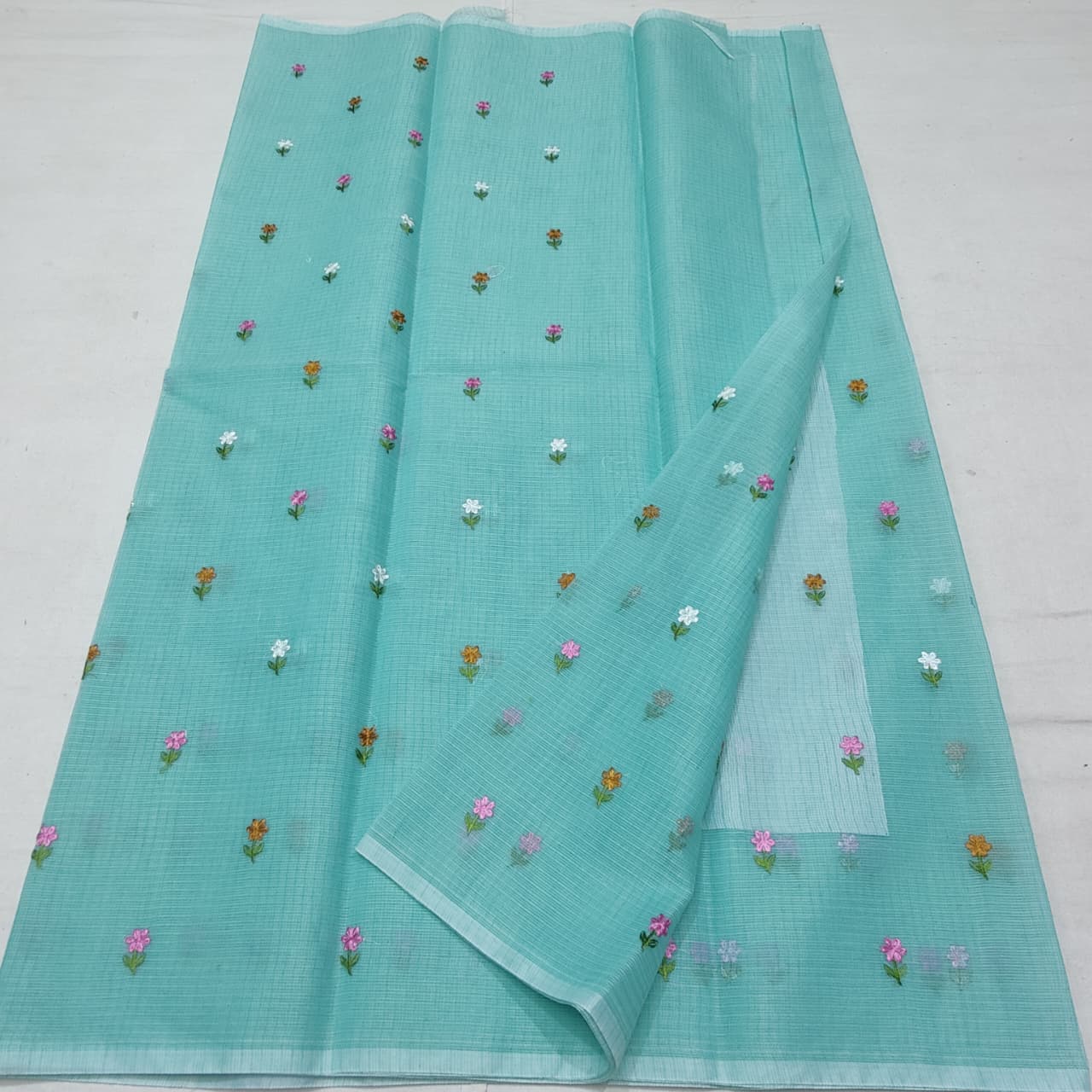 Small Buti Embroidery Saree - Soft and Simple