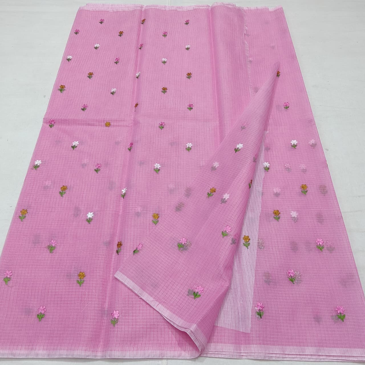 Small Buti Embroidery Saree - Soft and Simple