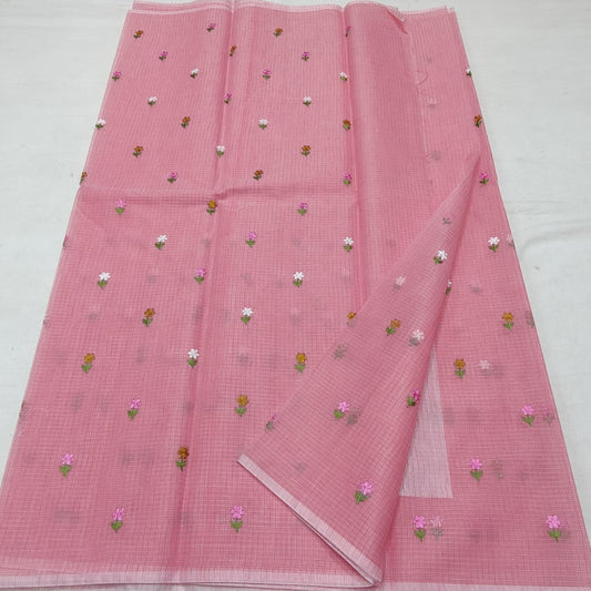 Small Buti Embroidery Saree - Soft and Simple