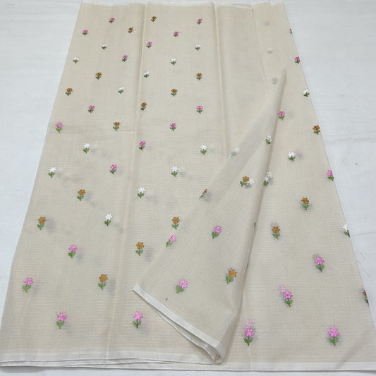 Small Buti Embroidery Saree - Soft and Simple
