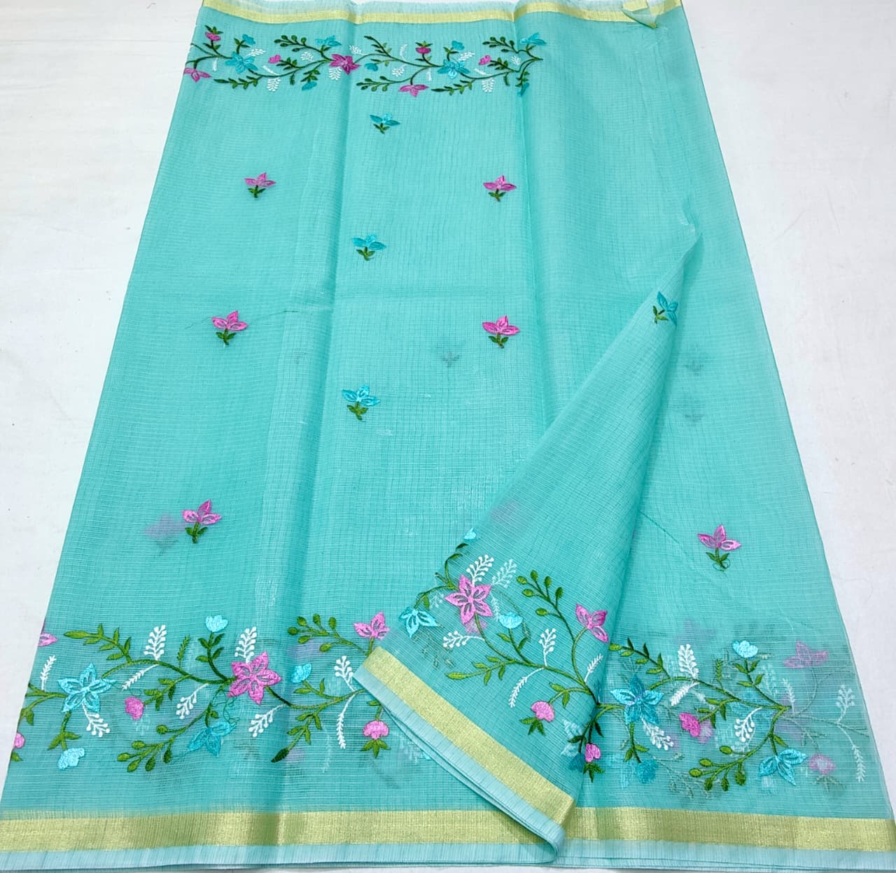 Cotton Kota Embroidery Saree, Soft and Elegant