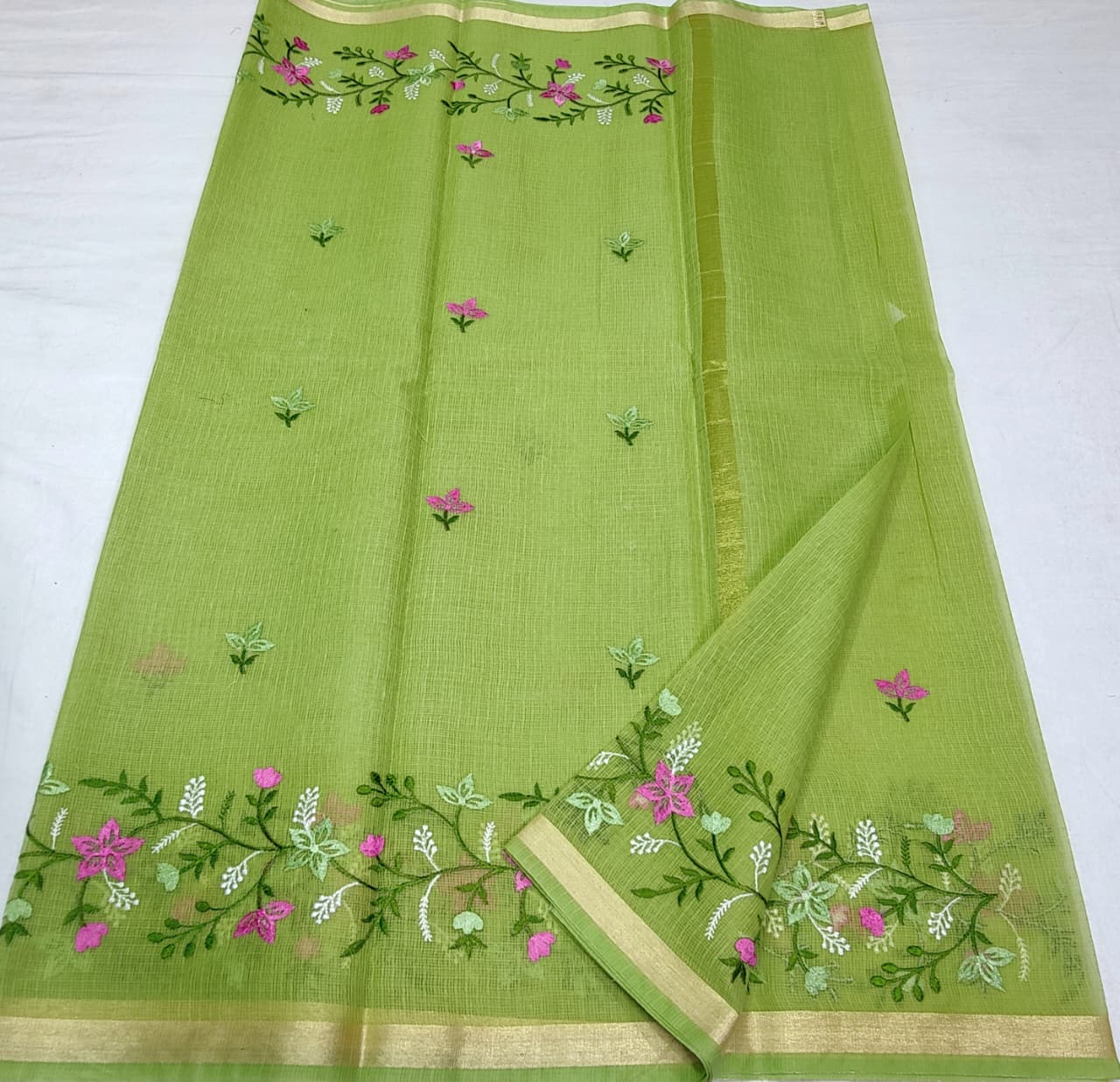 Cotton Kota Embroidery Saree, Soft and Elegant
