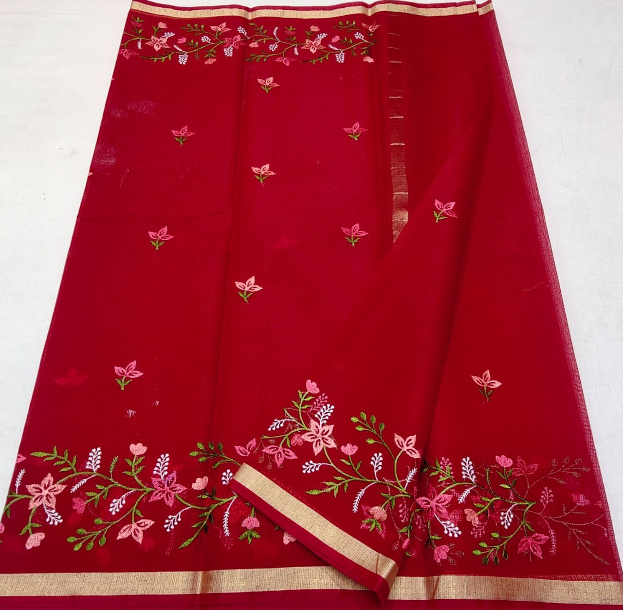 Cotton Kota Embroidery Saree, Soft and Elegant