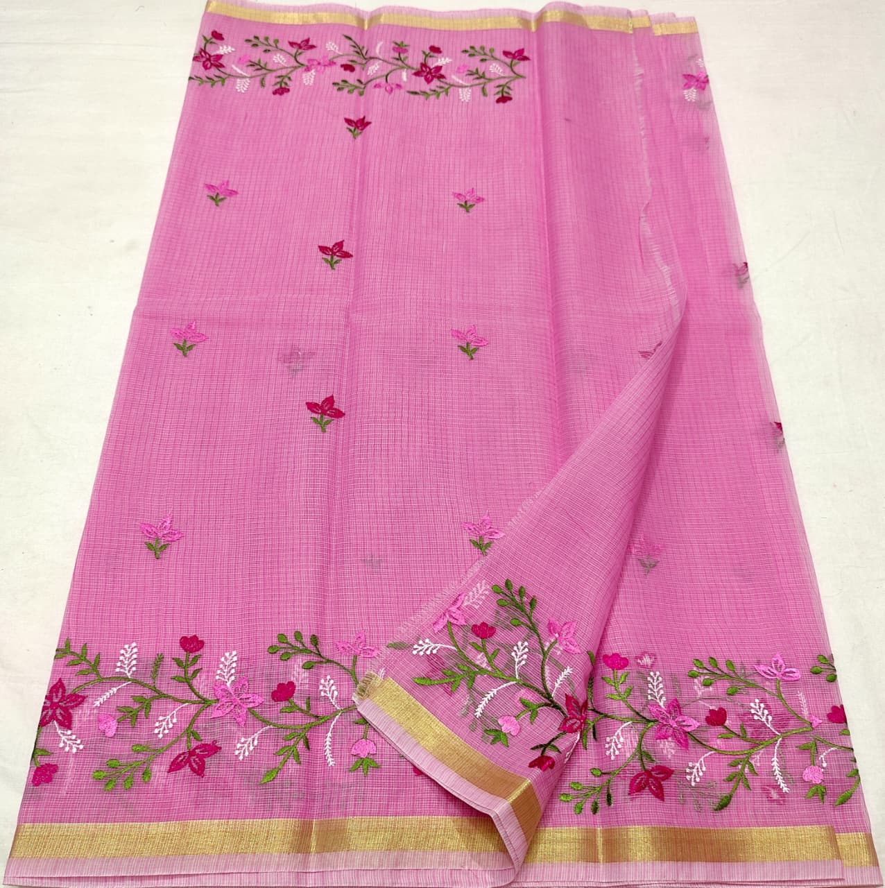 Cotton Kota Embroidery Saree, Soft and Elegant
