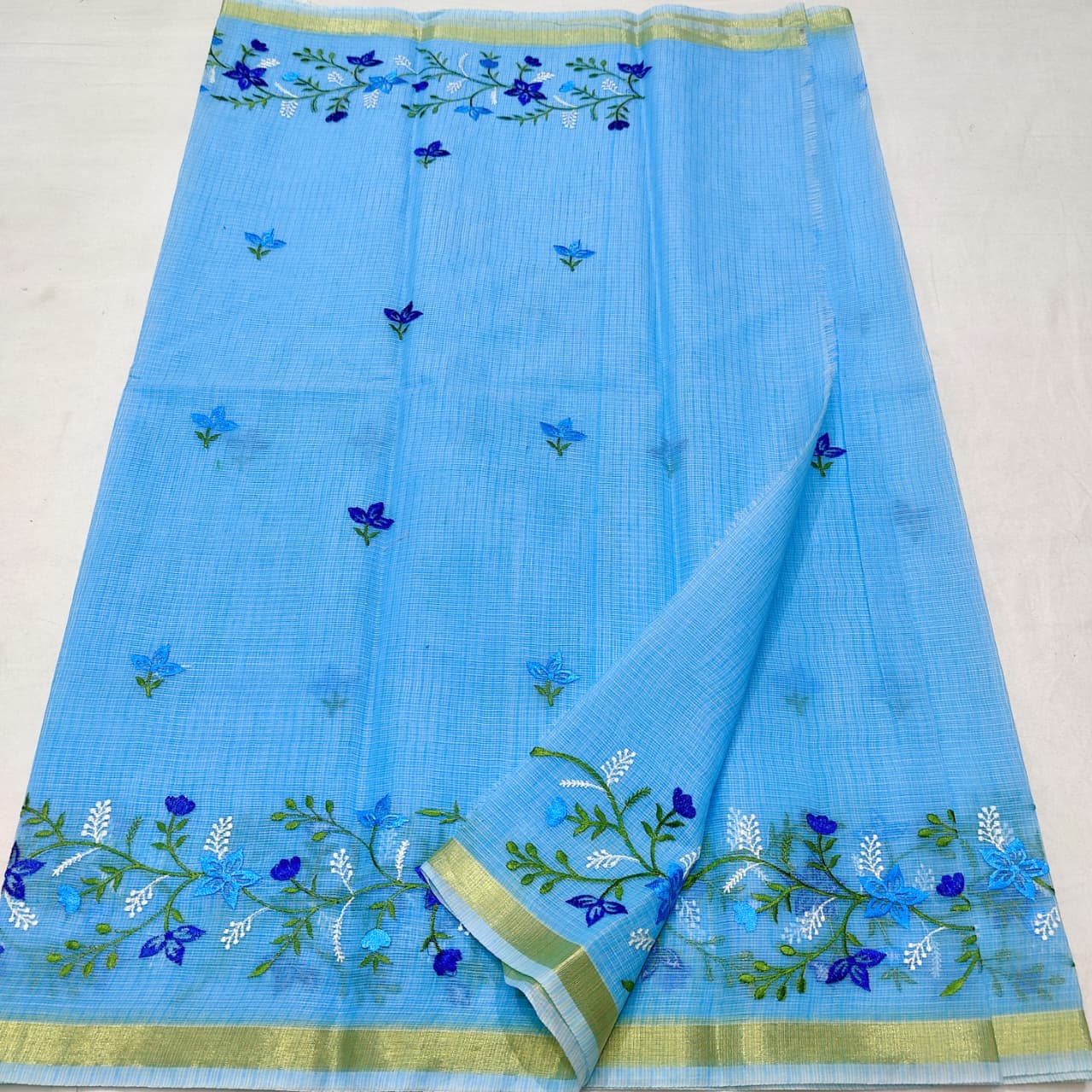 Cotton Kota Embroidery Saree, Soft and Elegant