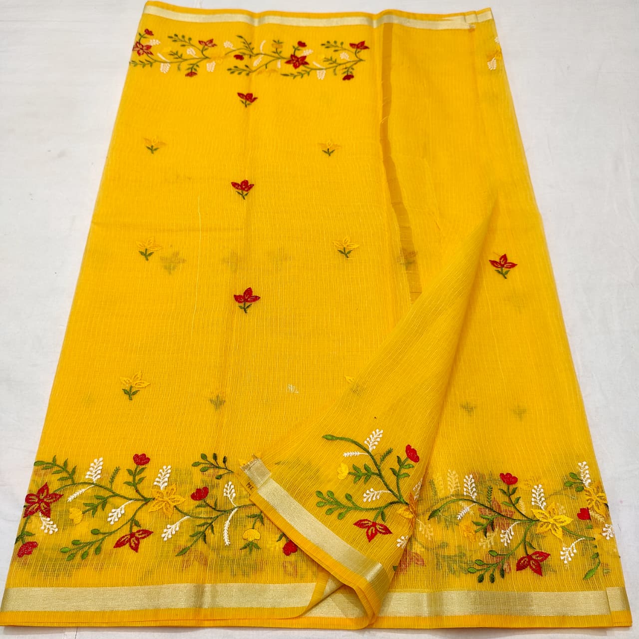 Cotton Kota Embroidery Saree, Soft and Elegant