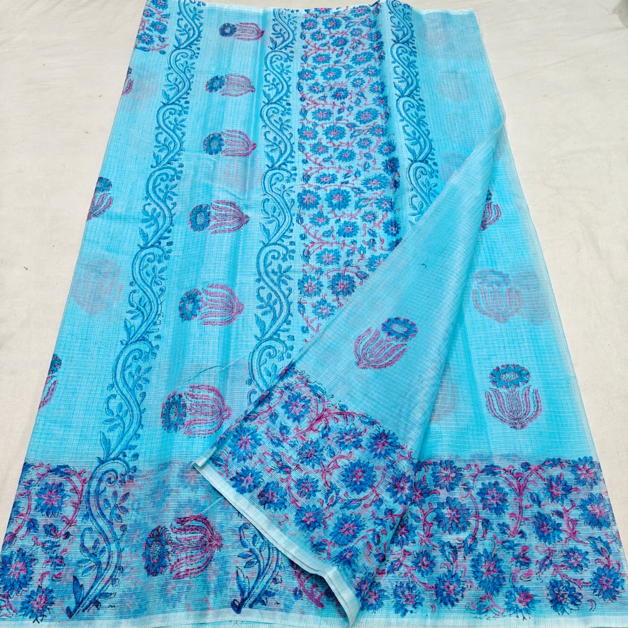 Kota Hand Block Printed Saree